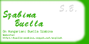 szabina buella business card